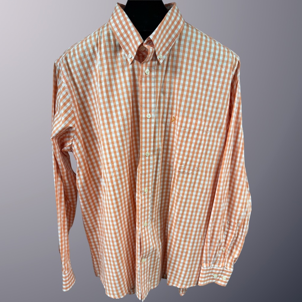 Mobile Bay Gingham Check Long Sleeved Button Down Shirt